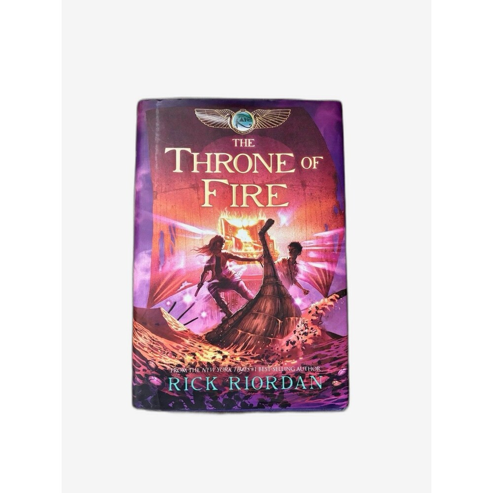 SIGNED Rick Riordan THE THRONE OF FIRE 1st Edition 1st Printing Hardcover Kane